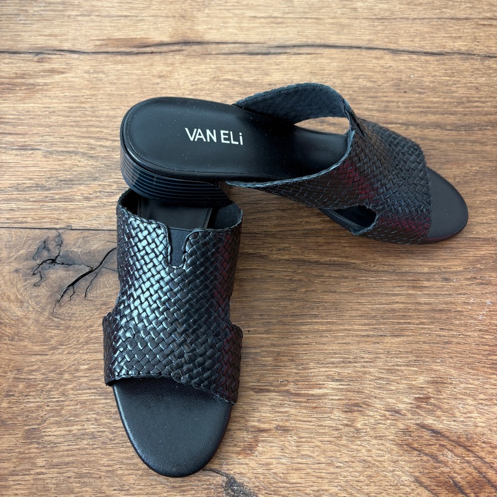 Vaneli Black Woven Mules